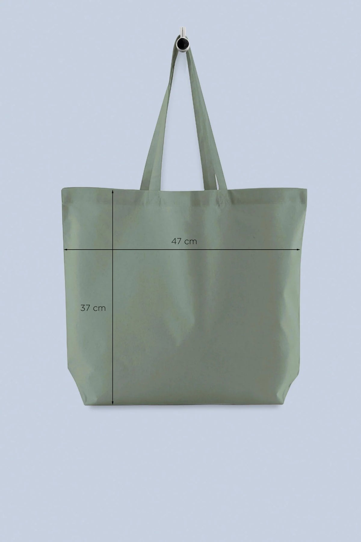 Tote bag SON UN TOXO grande de tea verde oliva con medidas 47 x 37 cm