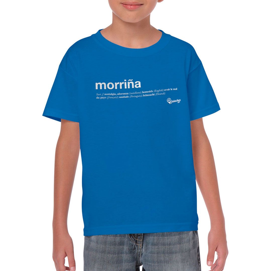 Camiseta infantil morriña azul