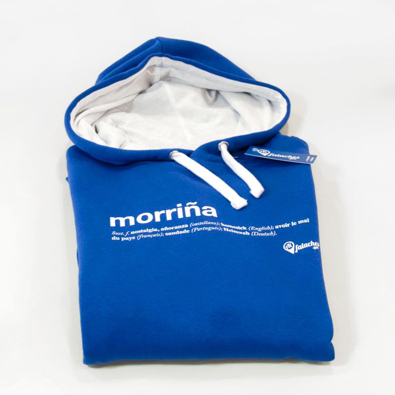 foto Suadoiro morriña azul e branco dobrado